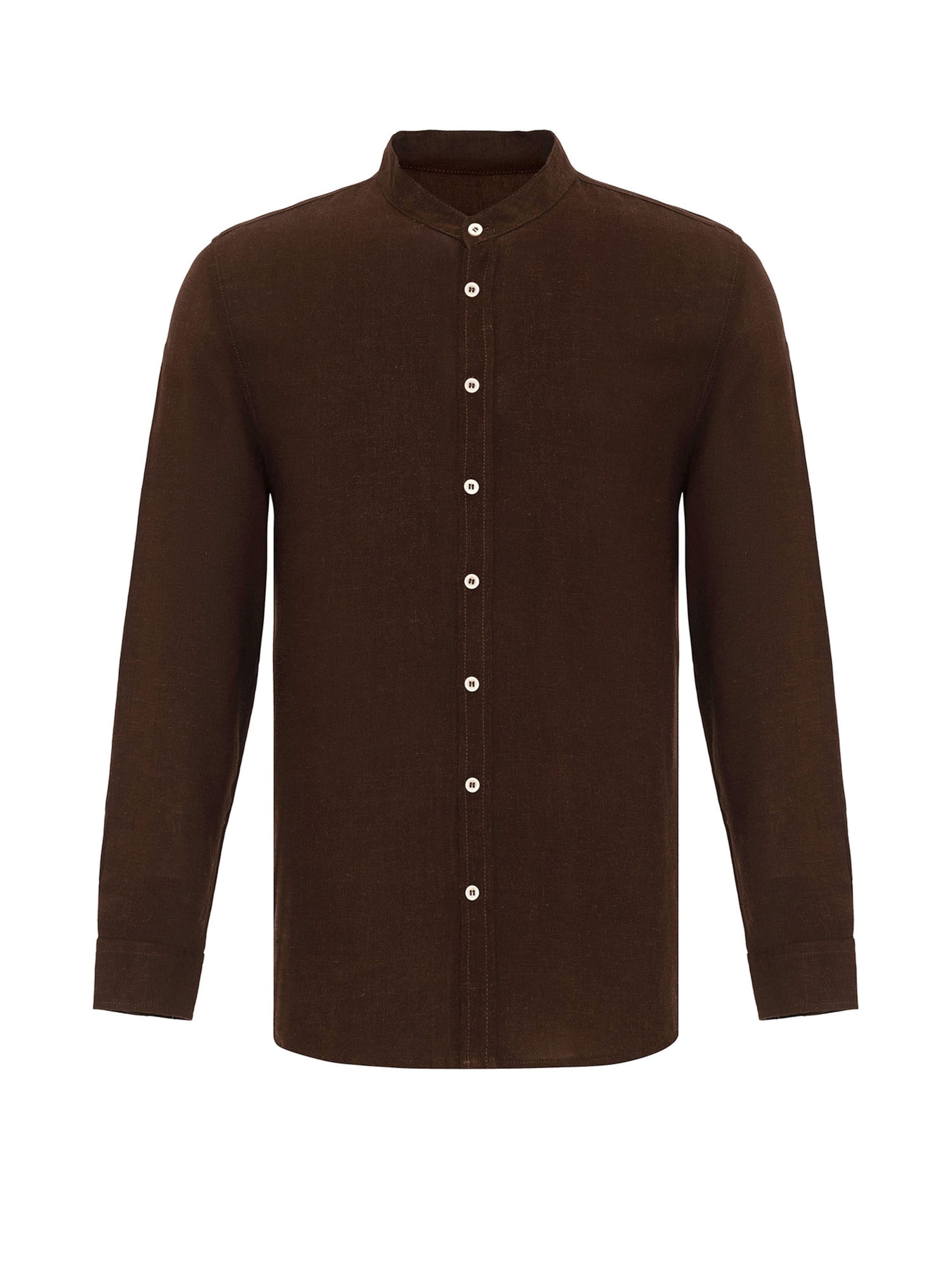 Antioch Rovný strih Košeľa - Hnedá: predná strana
