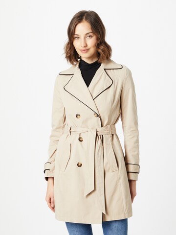 NAF NAF Between-Seasons Coat 'Bibbi' in Beige: front