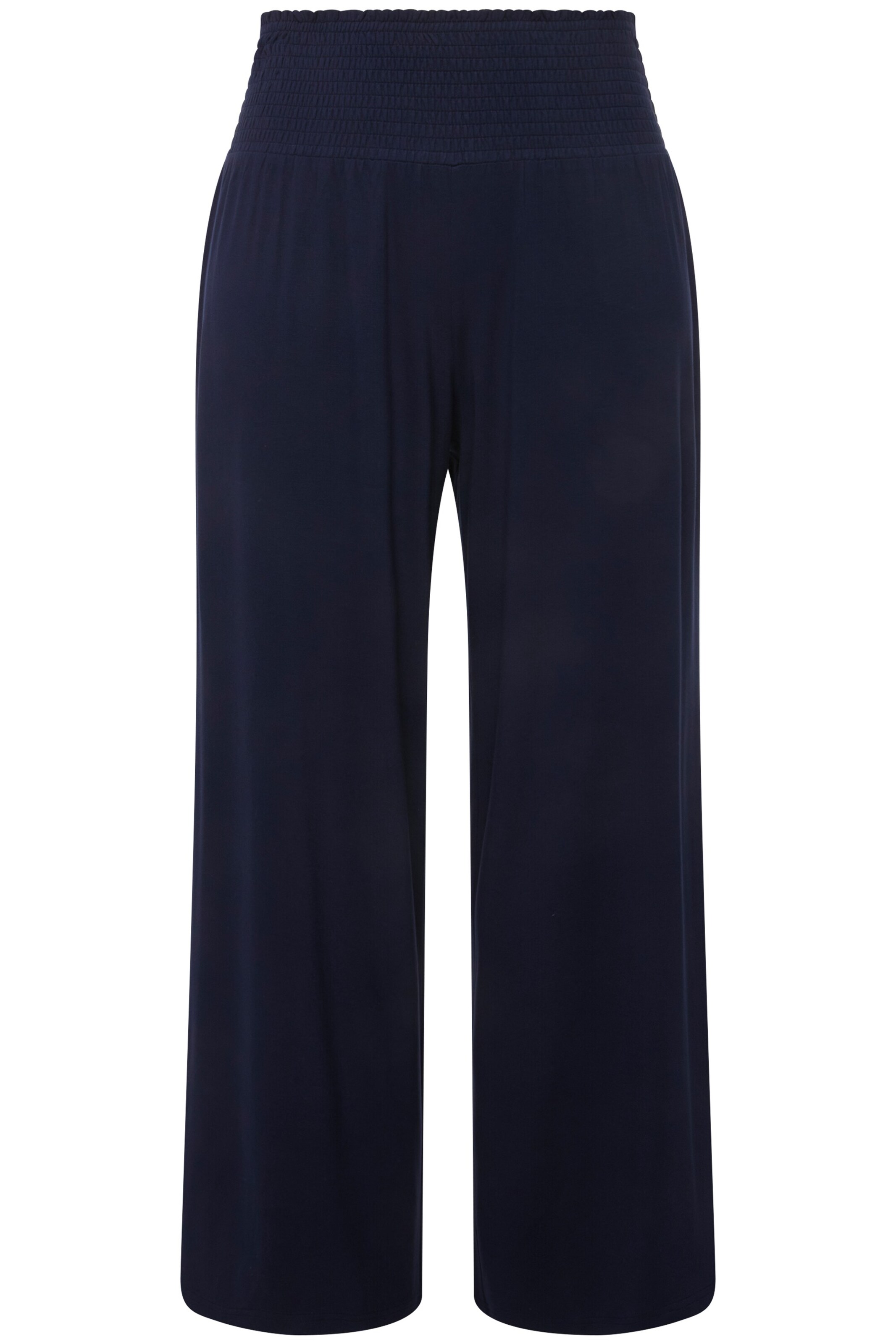 Ulla Popken Wide leg Broek in Blauw: voorkant