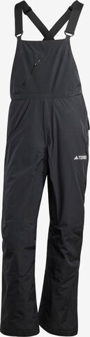 juoda ADIDAS TERREX Standartinis Laisvalaikio kelnės 'Xperior 2L Insulated Bib': priekis