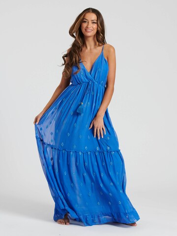 South Beach Jurk in Blauw: voorkant