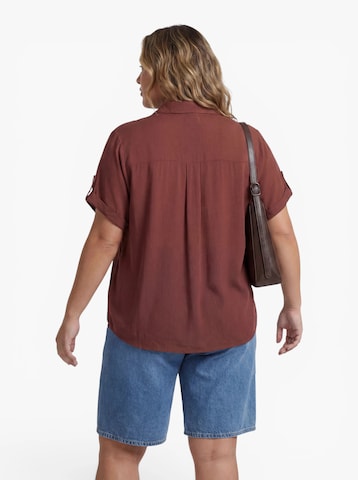 Vero Moda Curve Blouse 'VMCBUMPY' in Brown