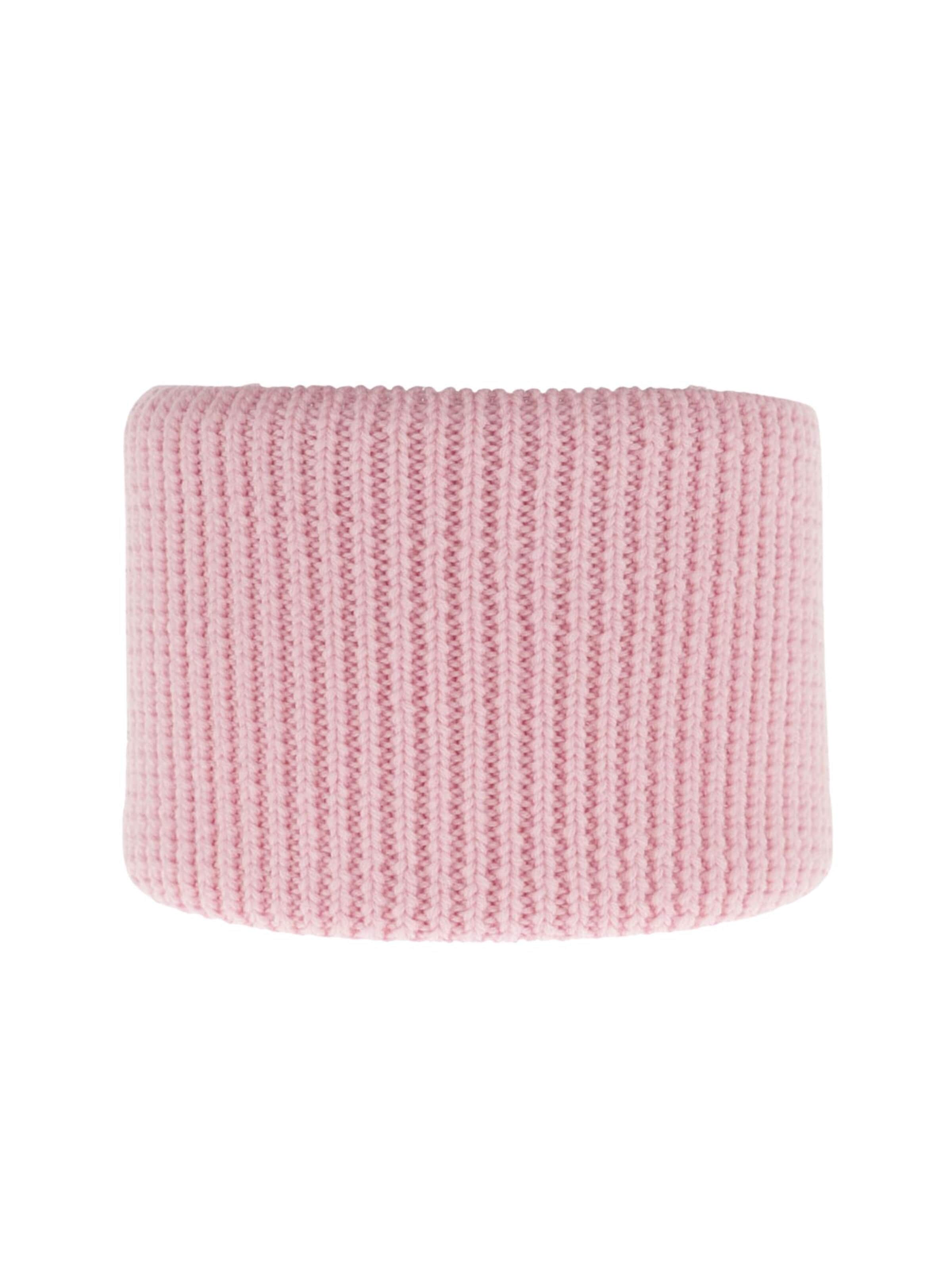 Maxte Schal 'Mädchen Winter-Schlauchschal Vanilla aus Merinowolle'‌‌‌ in Pink: Vorderseite