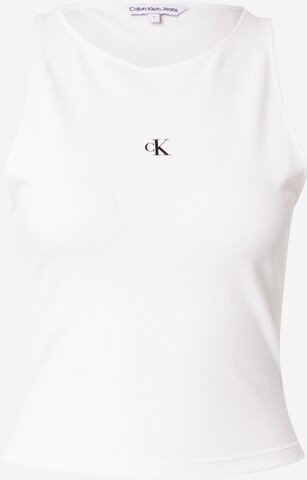 Calvin Klein Jeans - Top 'Archival Milano' em branco: frente