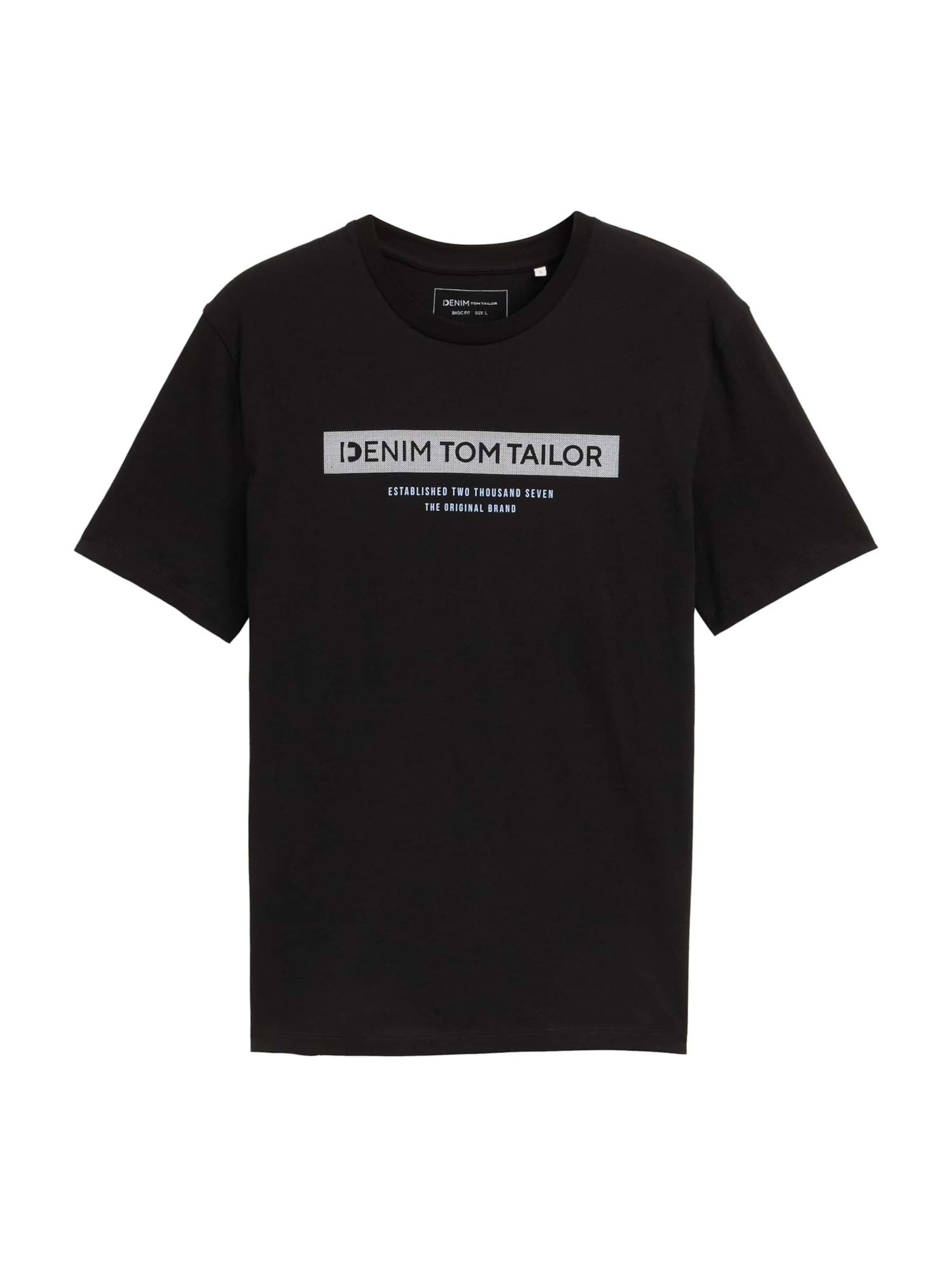 TOM TAILOR DENIM - Camiseta en negro: frente