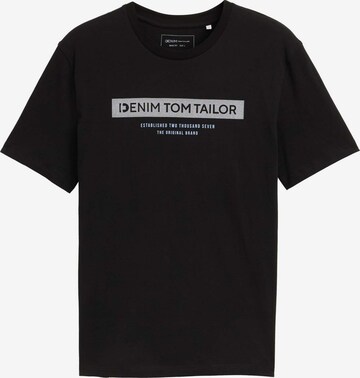 TOM TAILOR DENIM T-Shirt in Schwarz: Vorderseite