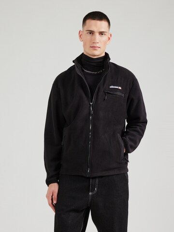 ELLESSE Флисовая куртка 'Maseben' в Черный: спереди