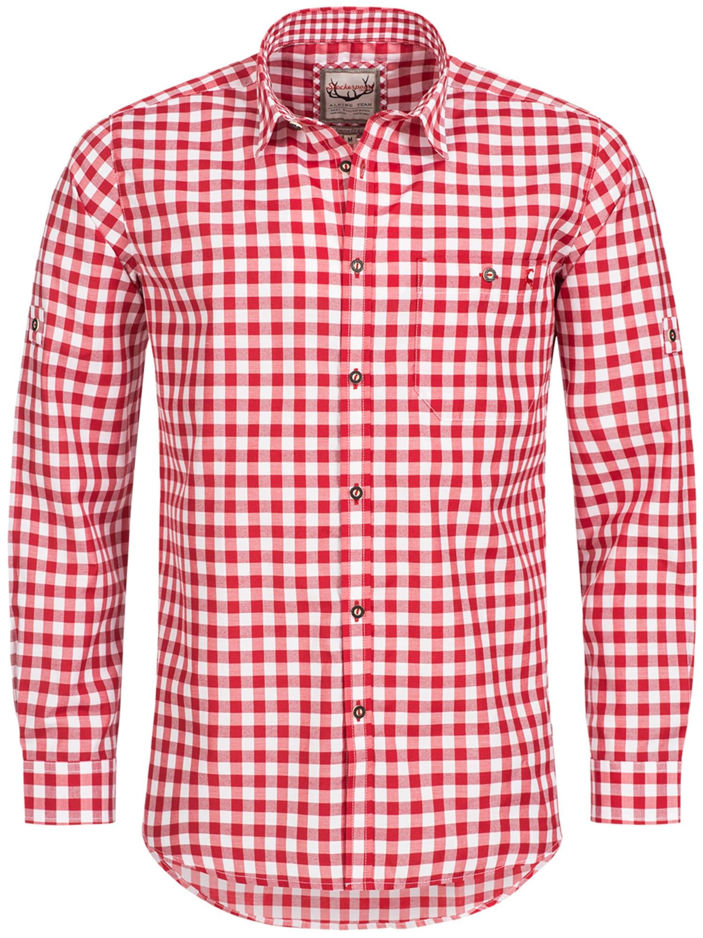 STOCKERPOINT Trachtenshirt 'Franzl'‌‌‌‌‌‌‌ in Rot: Vorderseite