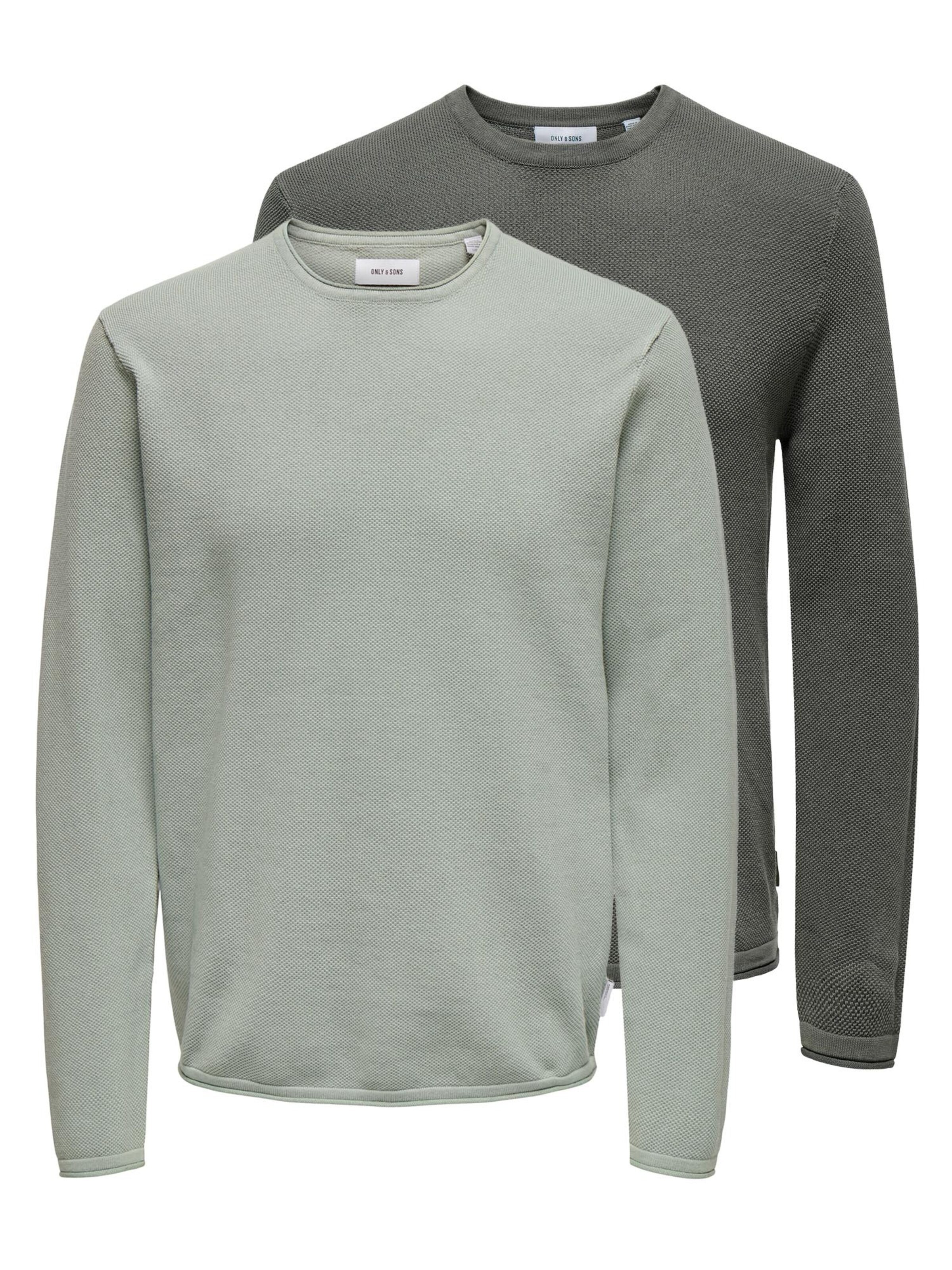 Only & Sons Pullover 'Felix'‌‌‌‌‌‌‌‌ in Grau: Vorderseite