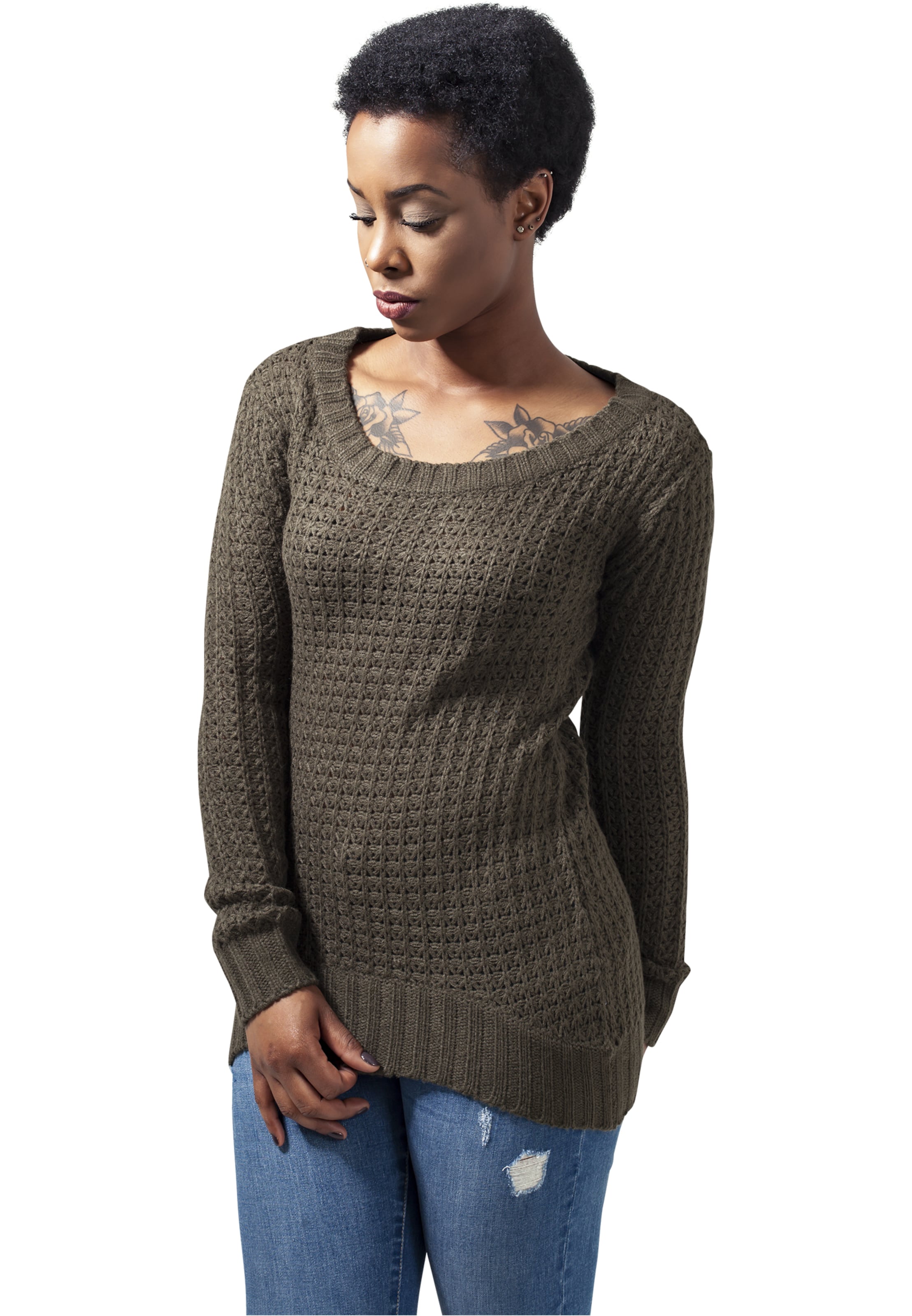 Urban Classics Sweater in Green: front