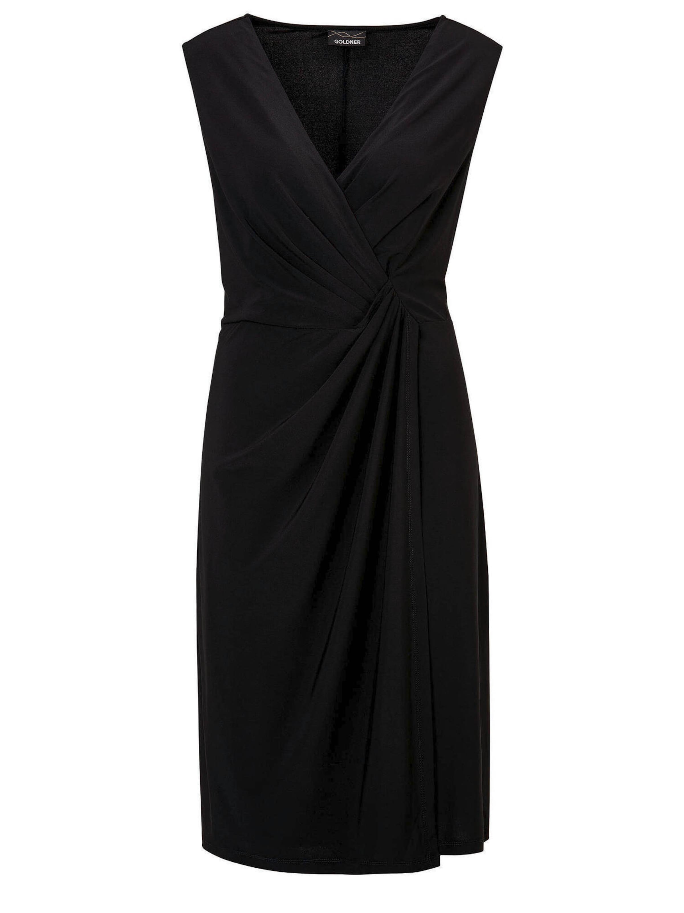 Goldner Abendkleid in Schwarz: Vorderseite