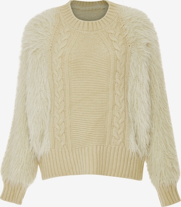 Pull-over Poomi en beige : devant