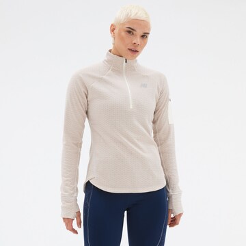 new balance Athletic Sweater 'Heat Grid' in Beige: front