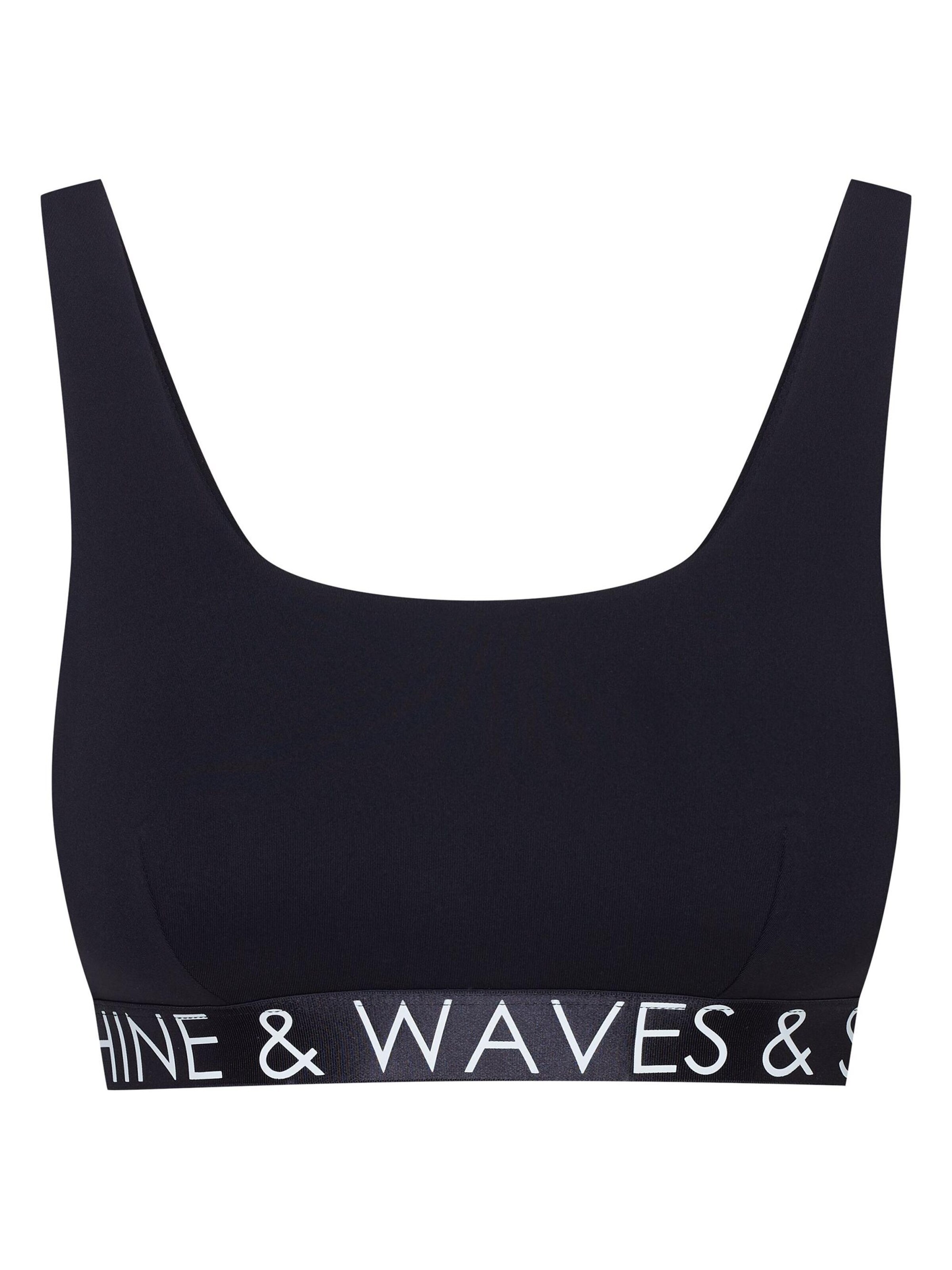 ESOTIQ Bikini Top 'Summervibes' in Black: front