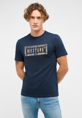 MUSTANG T-Shirt 'Austin' in Blau: Vorderseite