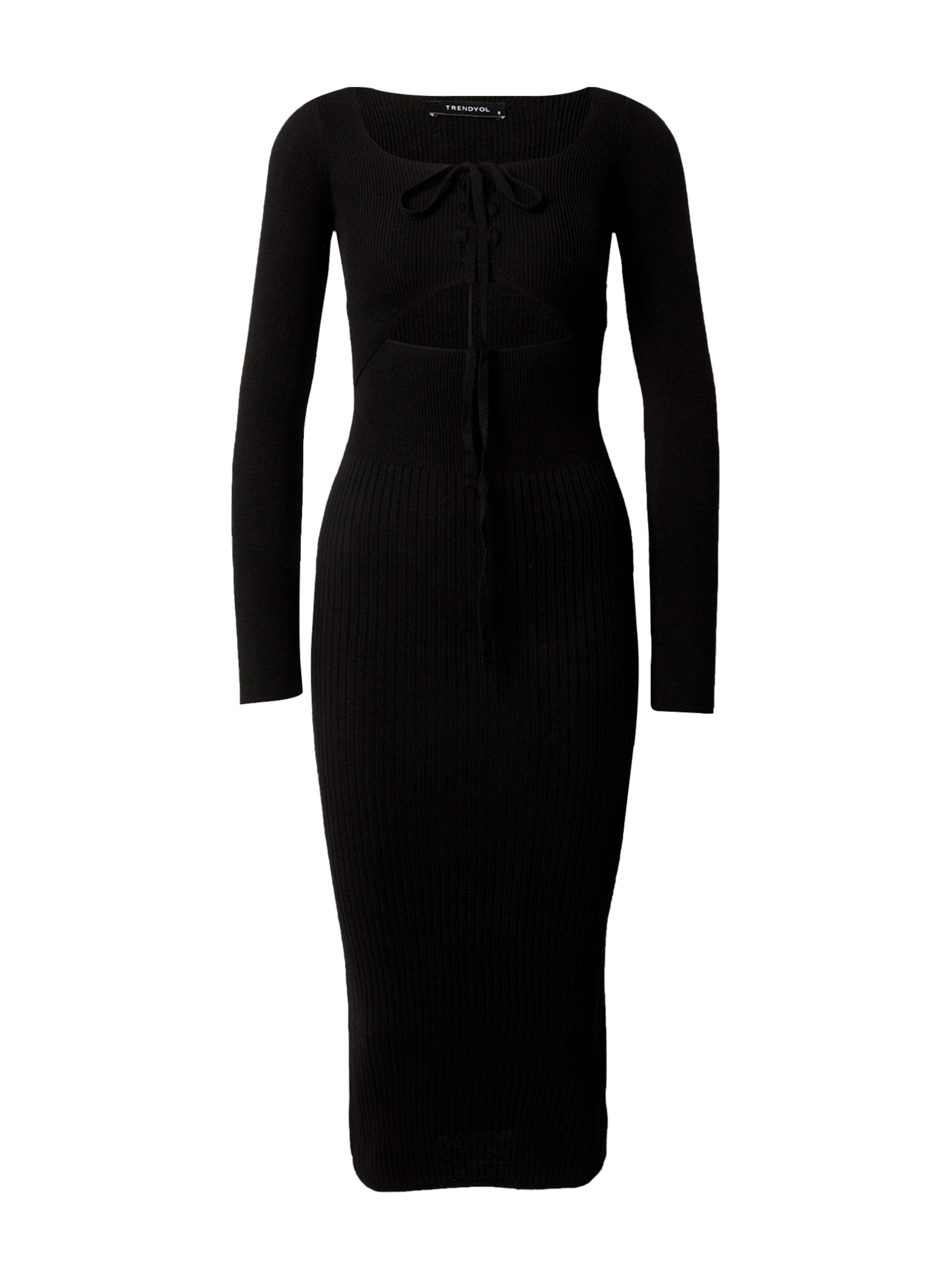 Rochie tricotat Trendyol pe negru, Vizualizare produs