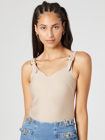 Hoermanseder x About You Top 'Emely' in Beige: front