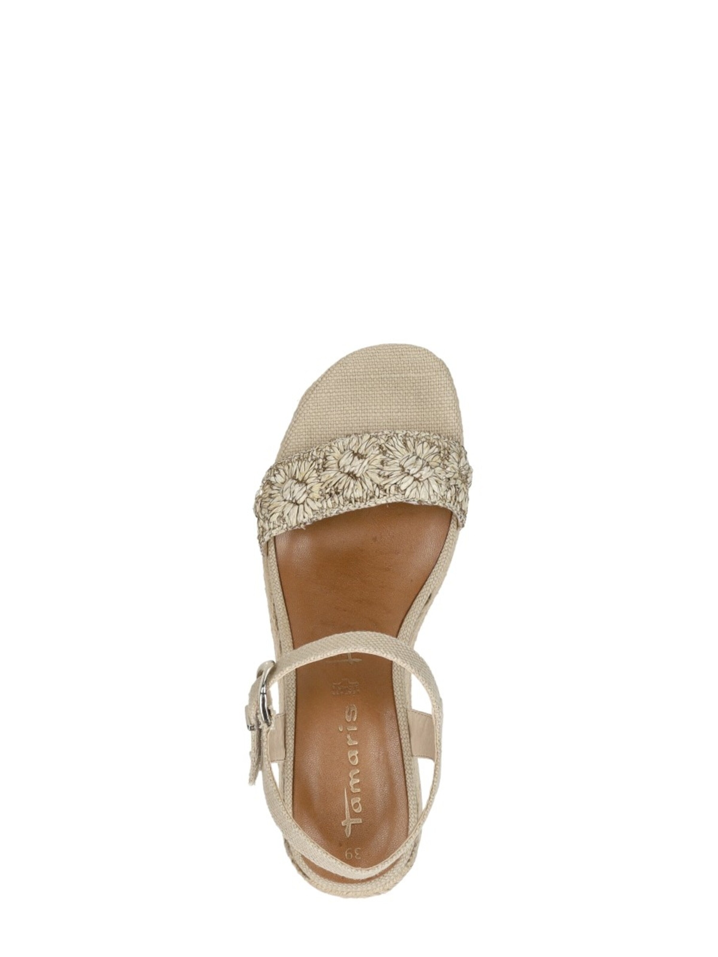 Tamaris Sandal 'Sandalen Touwzool' in Beige