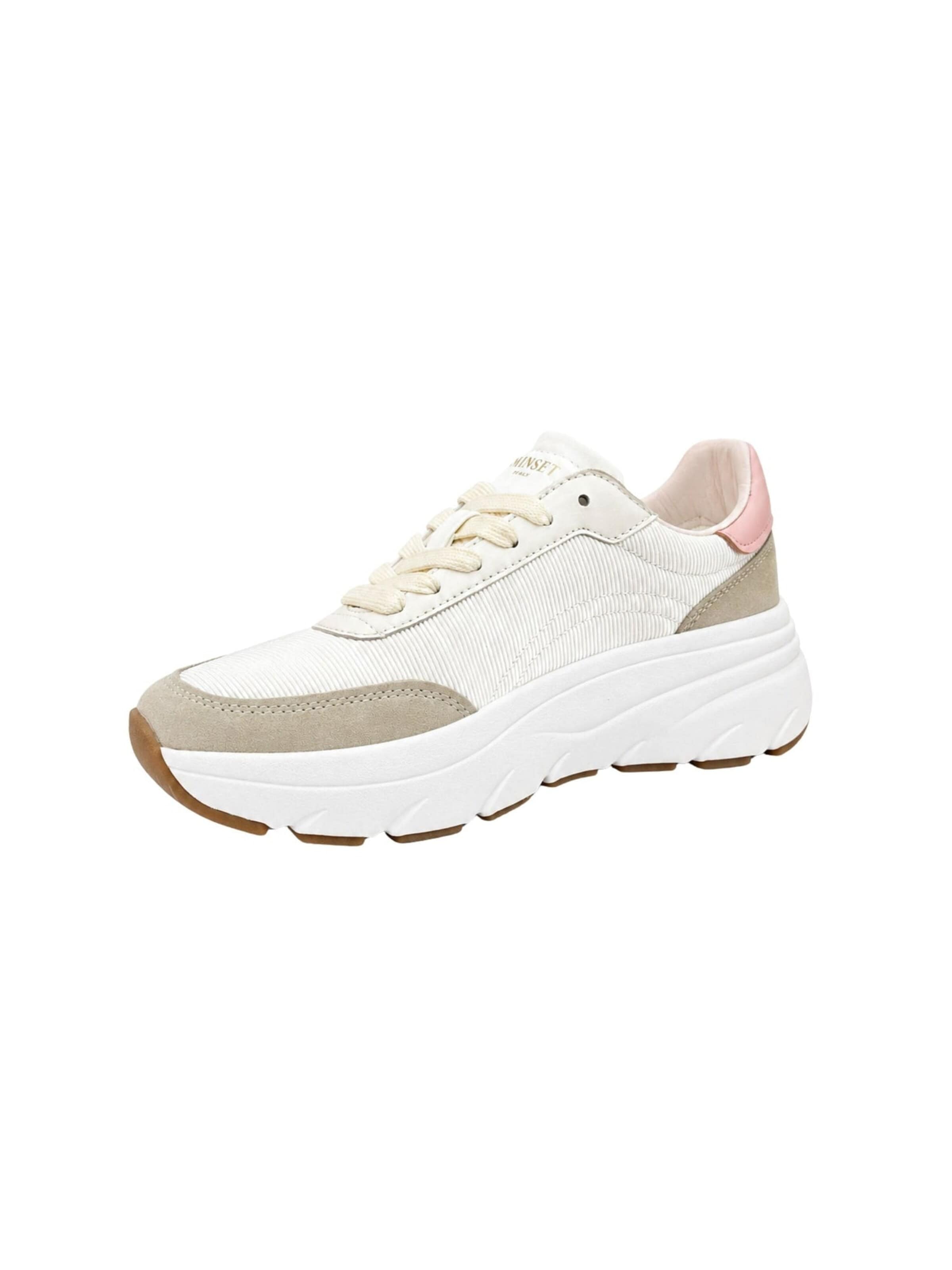 Twinset Sneakers laag 'fabric sneakers with floral embroidery' in Wit