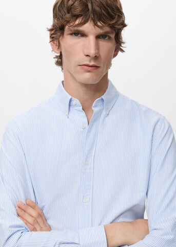 MANGO MAN Regular fit Button Up Shirt 'Kodak' in Blue