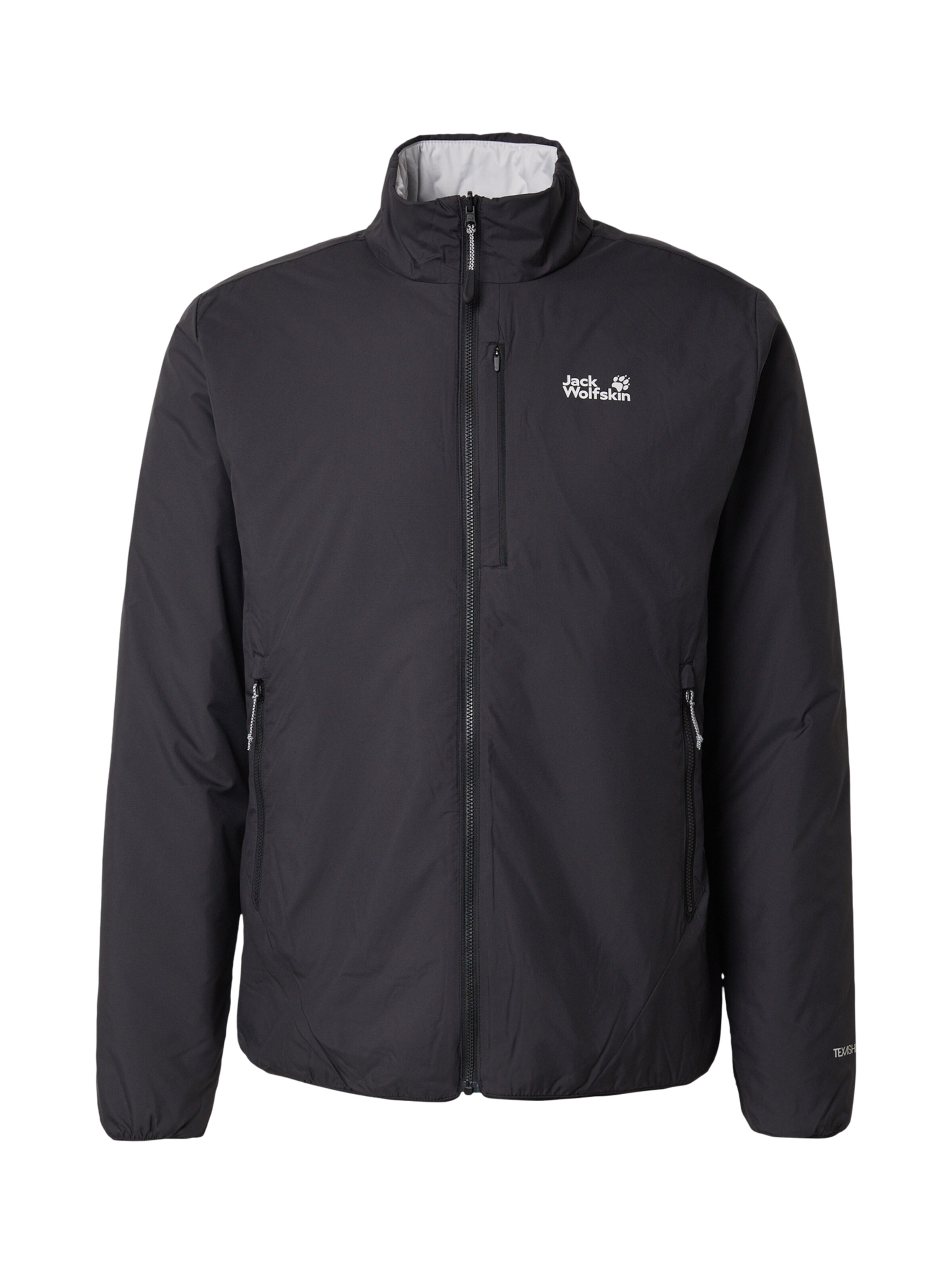 melns JACK WOLFSKIN Āra jaka 'TRAIL LIGHT': no priekšpuses