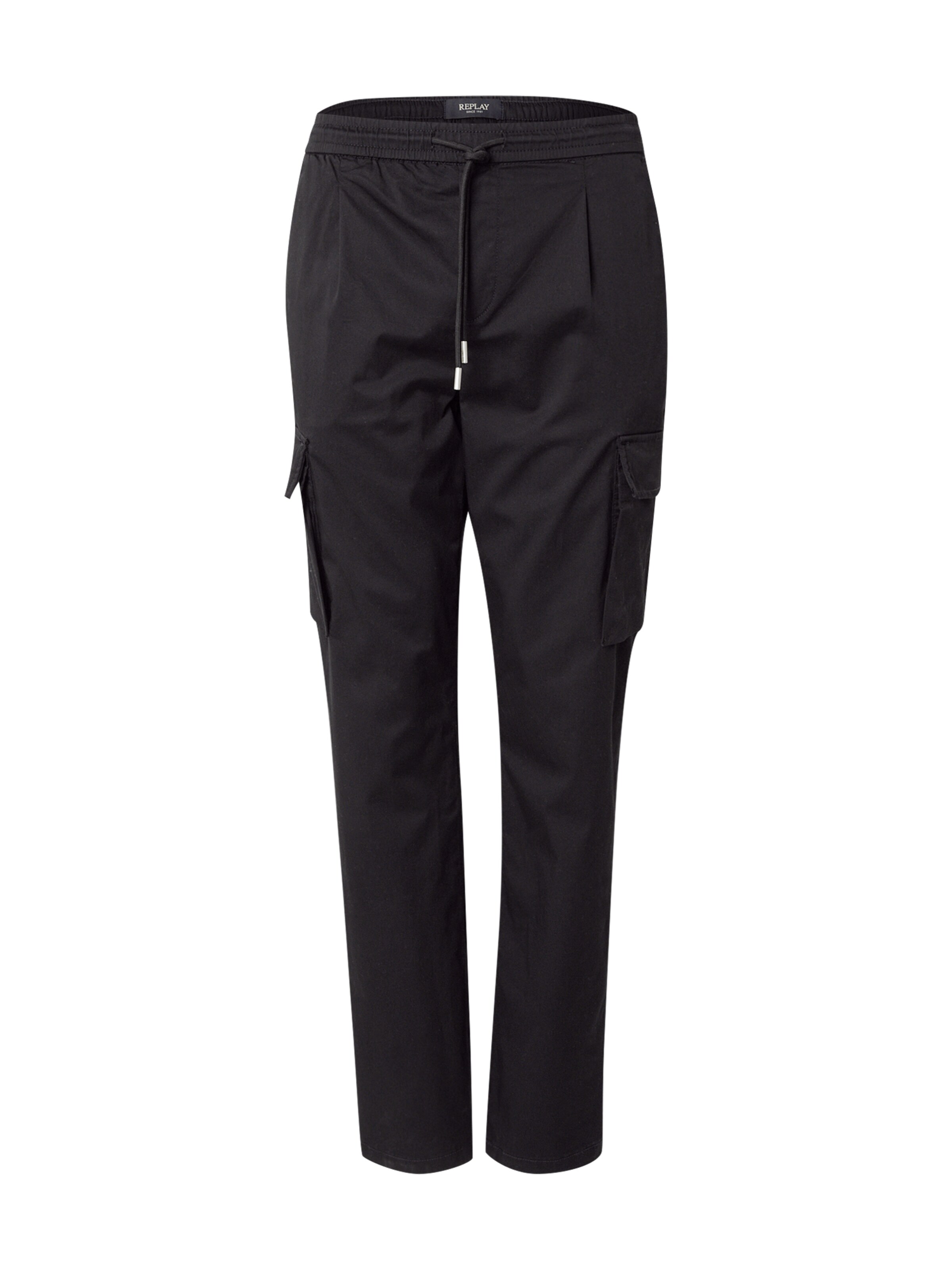 Pantalon cargo REPLAY en noir : devant