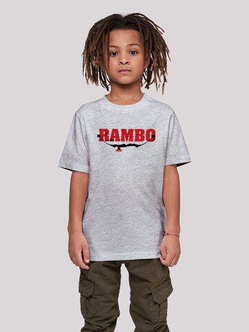 F4NT4STIC Shirt 'Rambo Logo Compound Bow' in Grey: front