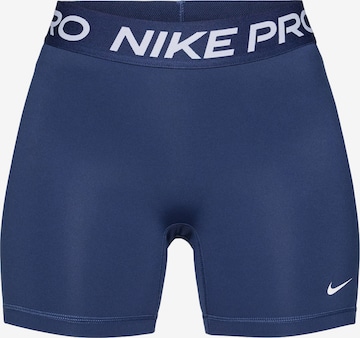 NIKE Skinny Športne hlače | modra barva: sprednja stran