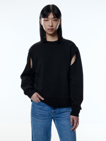 EDITED Sweatshirt 'Valda' in Black: front