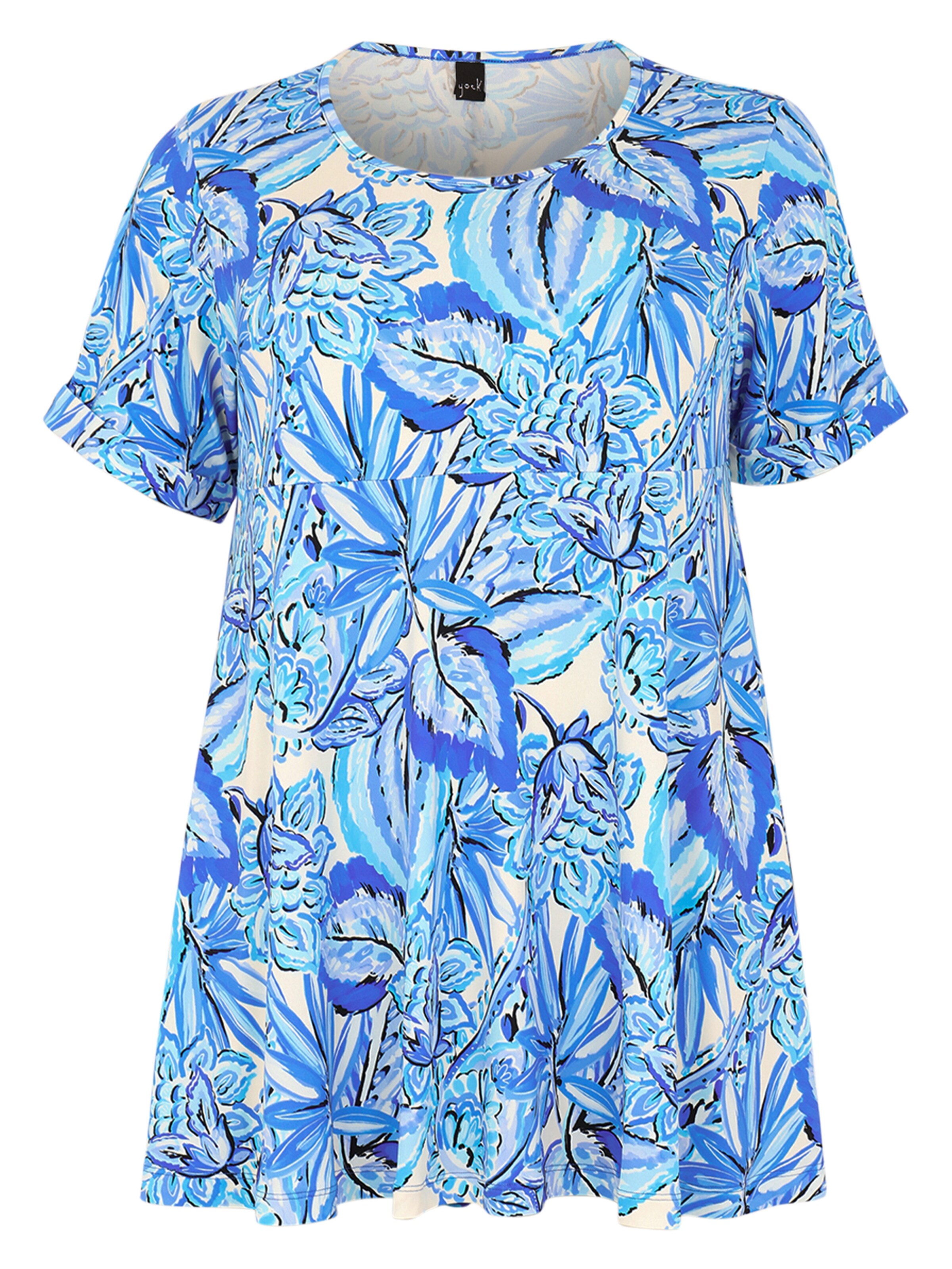 YOEK Tunic in Blue: front