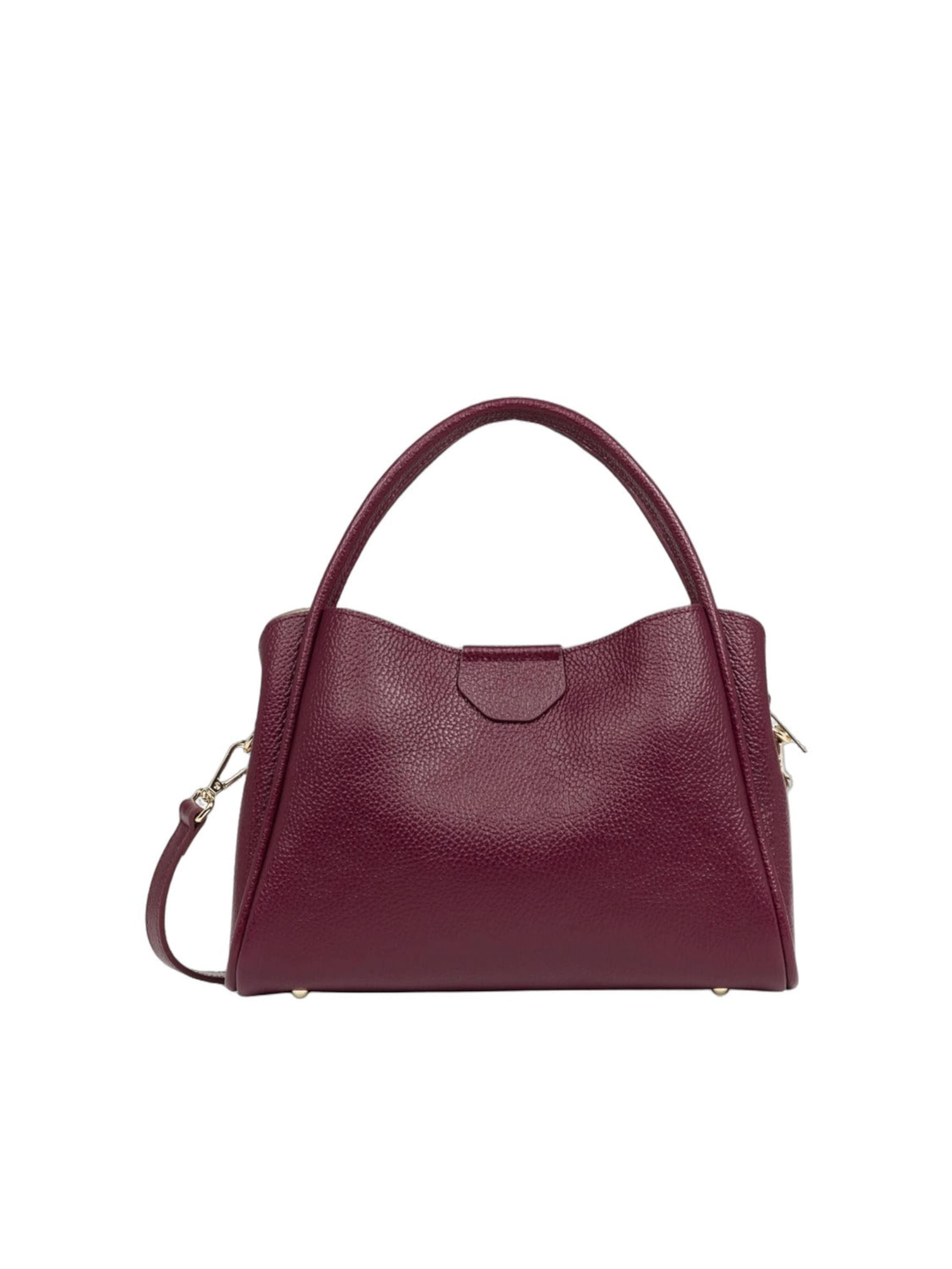 LANCASTER Paris - Bolso de mano 'Lancaster Sac à main Aimantée M Ida Double Bordeaux Foncé' en marrón