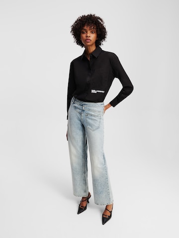 Chemisier ' KLJ ÜBERGROSSES HEMD ' KARL LAGERFELD JEANS en noir