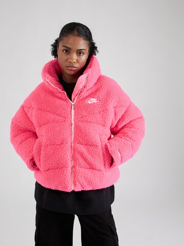 Nike SportswearZimska jakna - roza boja: prednji dio