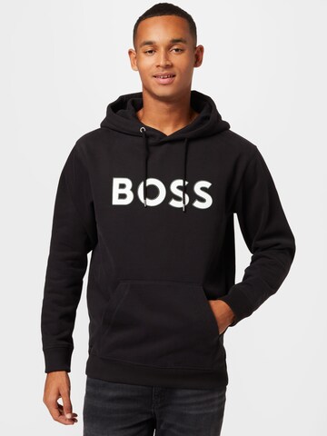 BOSS Orange Sweatshirt 'Welogox' in Black: front