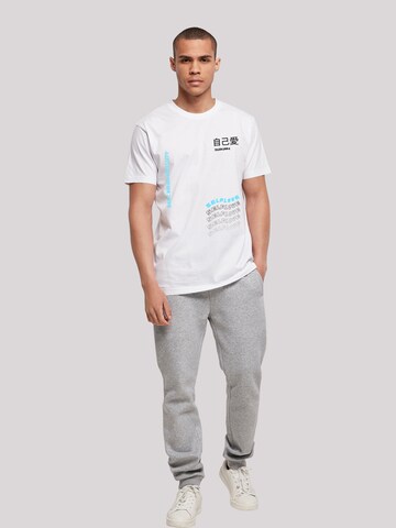 T-Shirt 'Self Love' F4NT4STIC en blanc