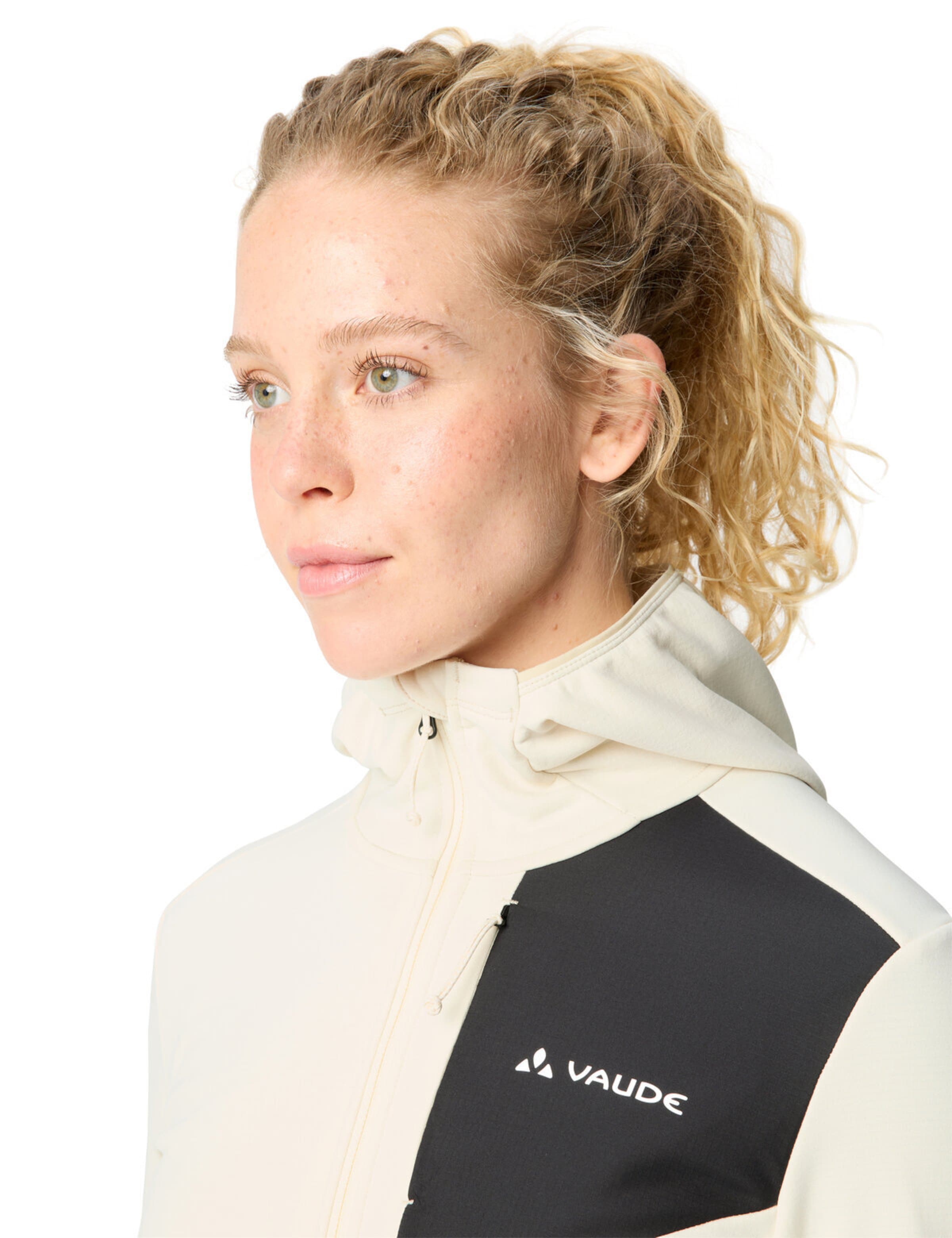 VAUDE Athletic fleece jacket 'Monviso III' in Beige