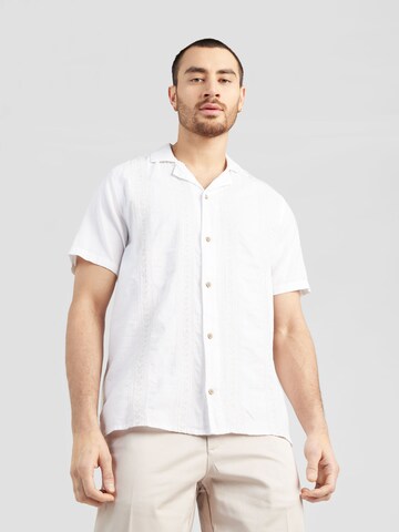 HOLLISTER - Ajuste regular Camisa en blanco: frente