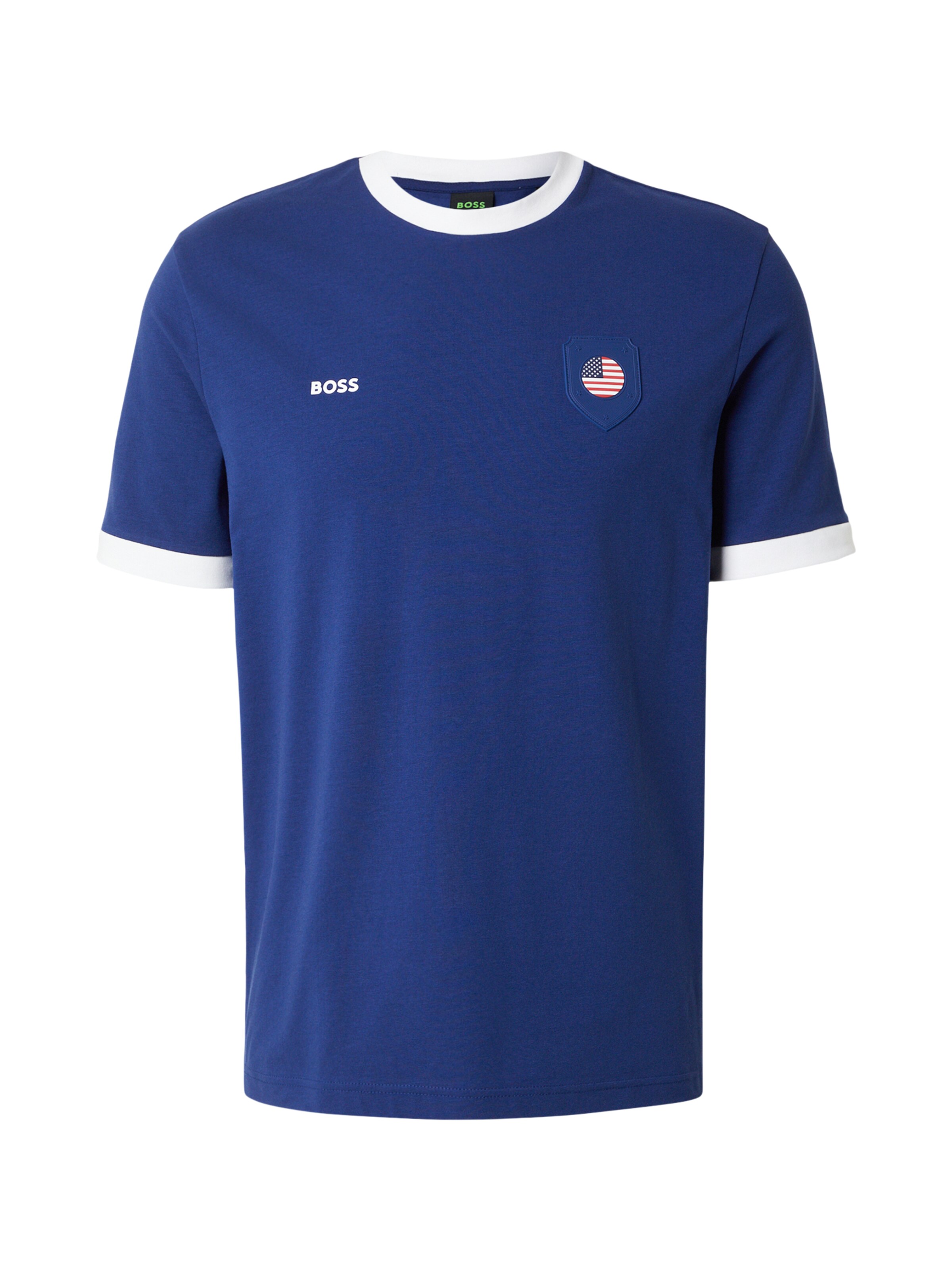 BOSS Camiseta en azul real / rojo cereza / blanco, Vista del producto