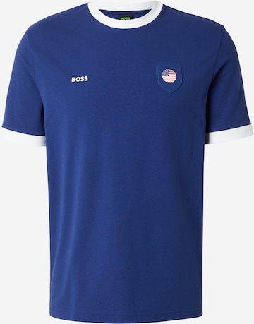 BOSS - Camiseta en azul: frente