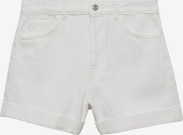 MANGO Regular Jeans 'MOM80' in Wit: voorkant