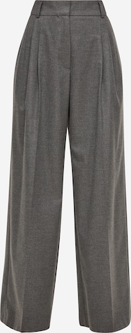 Wide Leg Pantalon à pince s.Oliver BLACK LABEL en gris : devant