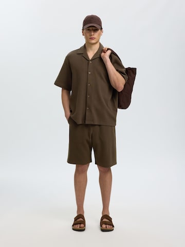 SELECTED Loose fit Trousers in Brown