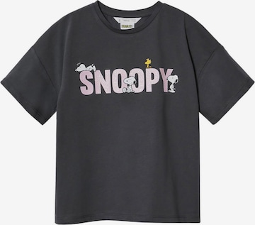 MANGO KIDS Shirt 'SNOOP' in Grey: front