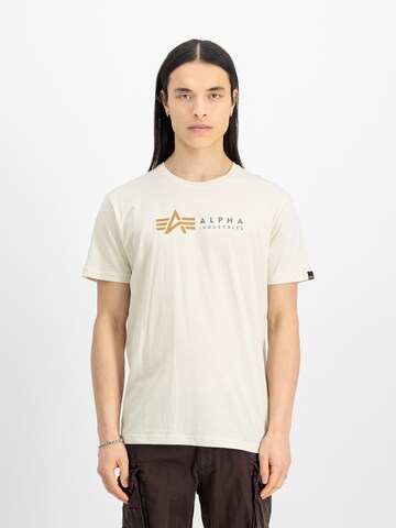 Maglietta di ALPHA INDUSTRIES in bianco: frontale