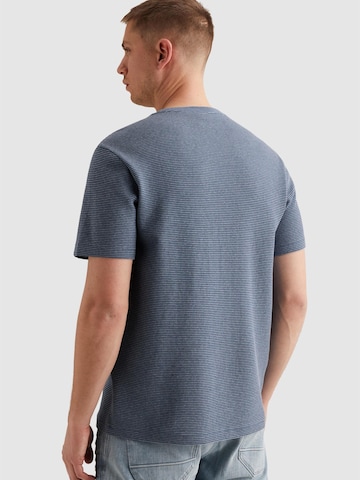 PME Legend Paita 'T-shirt with two-tone stripe pattern and texture' värissä sininen