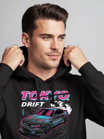 Neverless Sweatshirt 'Tokyo Drift' in Black