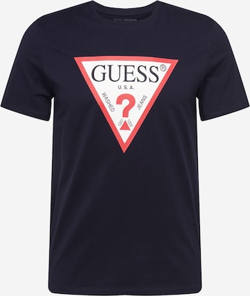 GUESS قميص بلون أزرق: الأمام