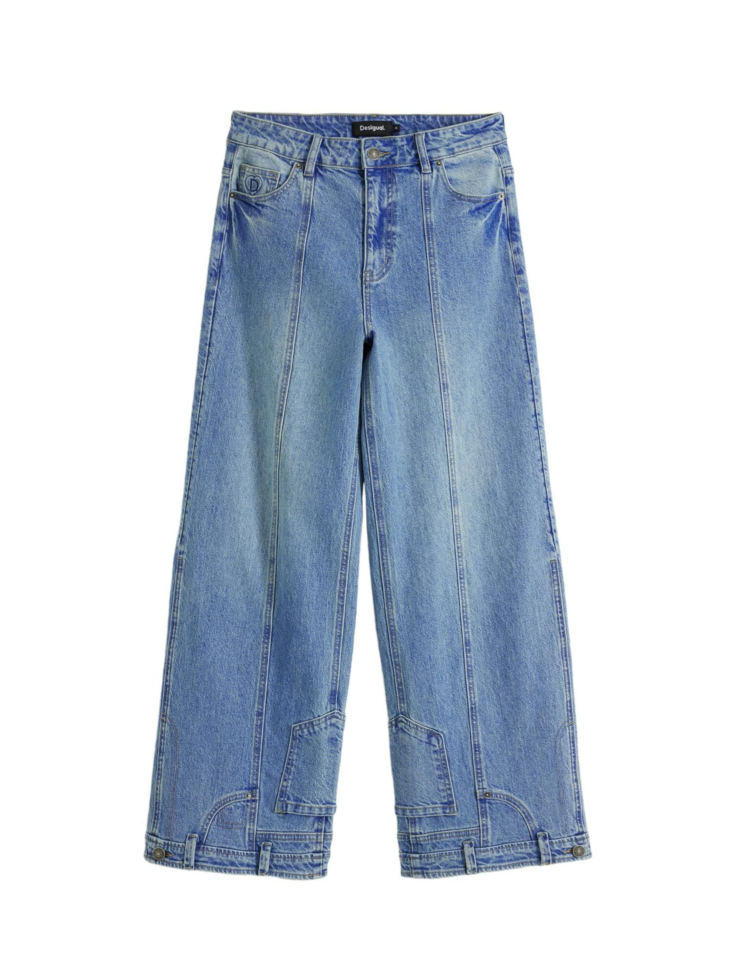Desigual Wide Leg Jeans in Blau: Vorderseite