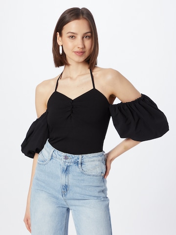 Gestuz - Blusa 'Brigitta' en negro: frente