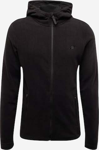 4F Athletic Fleece Jacket 'Polar M121' in Black: front